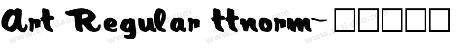 Art Regular ttnorm字体转换
